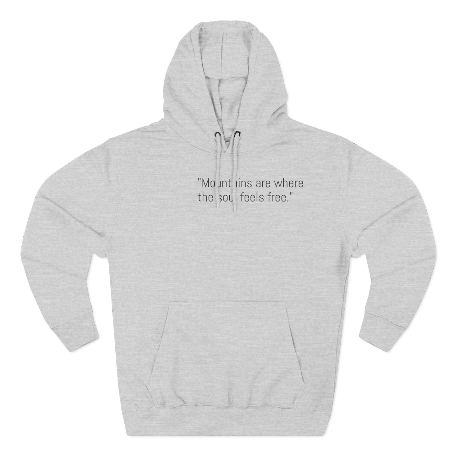 Mountain Adventure Fleece Hoodie - "Mountains are where the soul feels free"