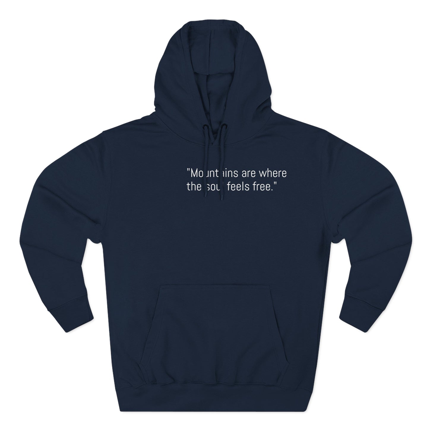 Mountain Adventure Fleece Hoodie - "Mountains are where the soul feels free"