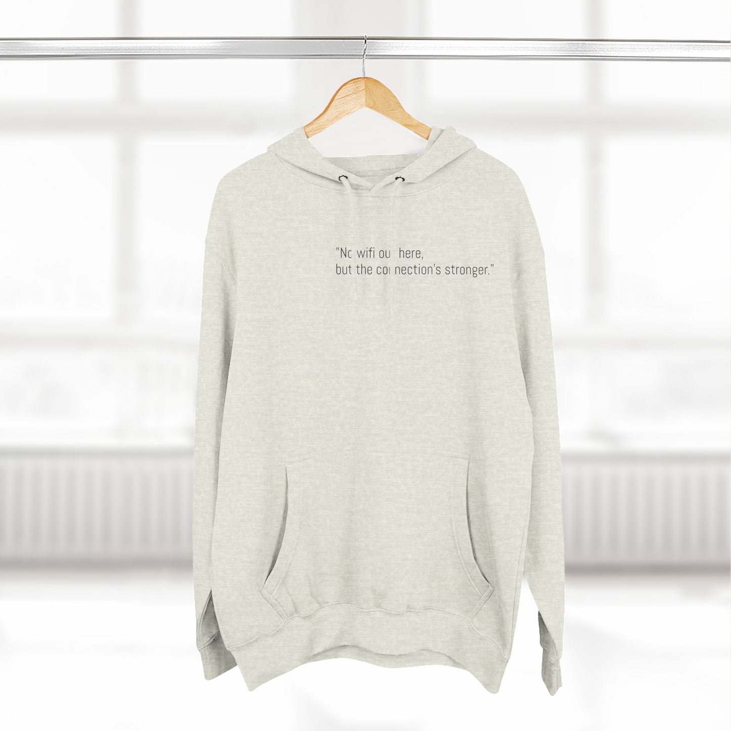 Adventure Rider Fleece Hoodie - 'No WiFi Here, but the Connection's Stronger'