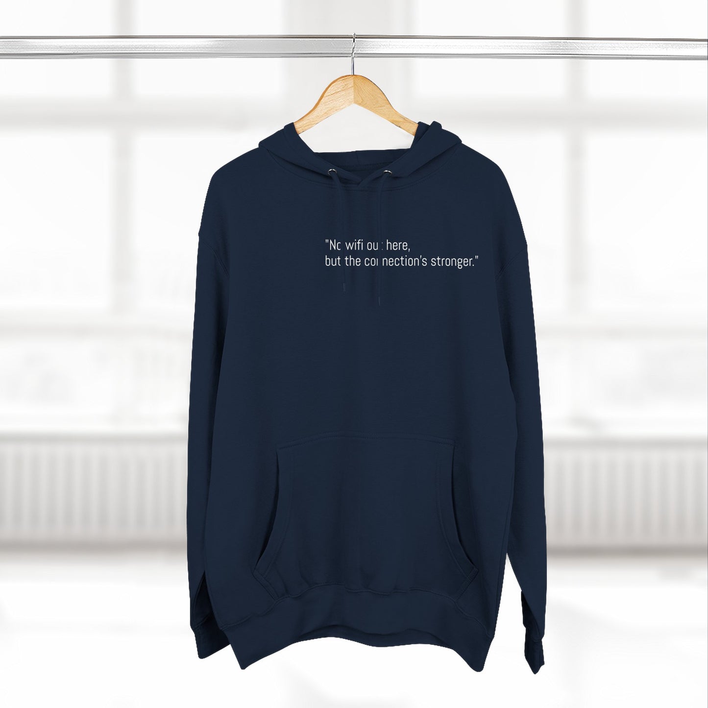 Adventure Rider Fleece Hoodie - 'No WiFi Here, but the Connection's Stronger'