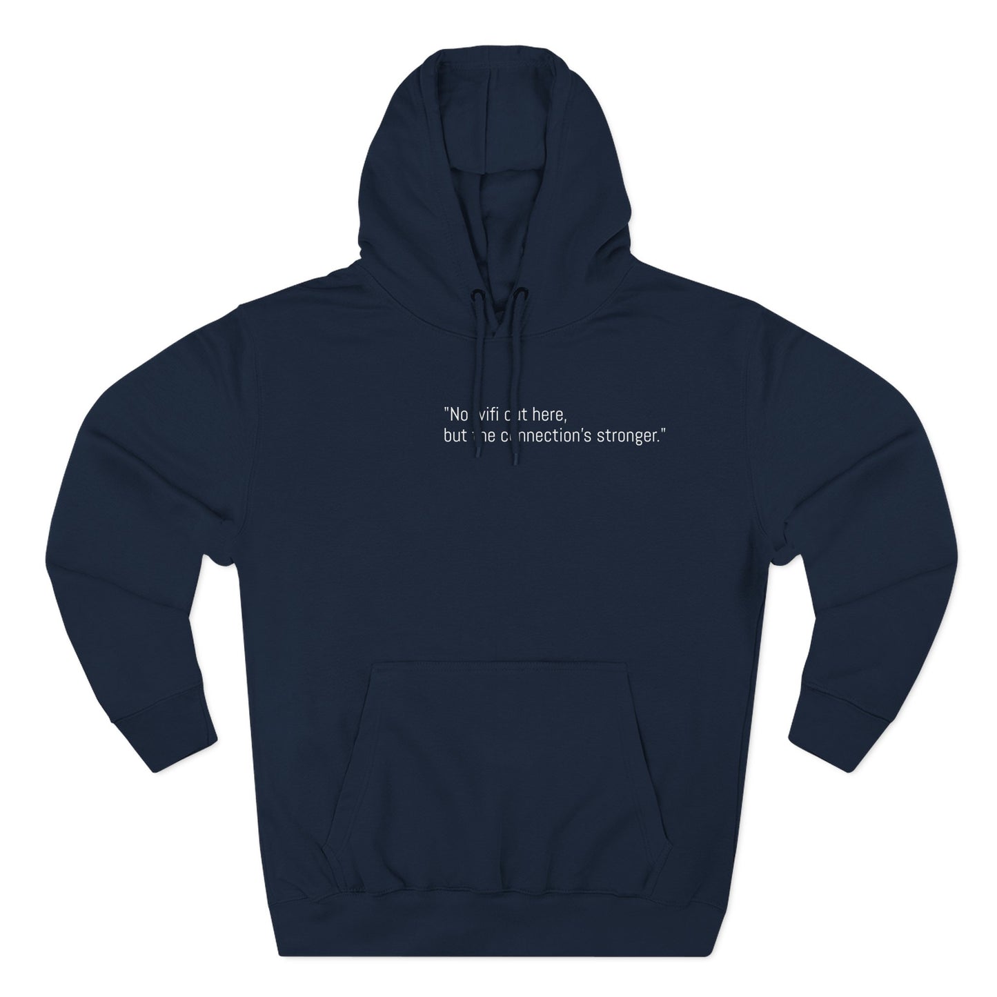 Adventure Rider Fleece Hoodie - 'No WiFi Here, but the Connection's Stronger'