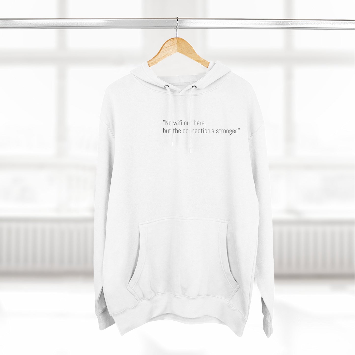 Adventure Rider Fleece Hoodie - 'No WiFi Here, but the Connection's Stronger'