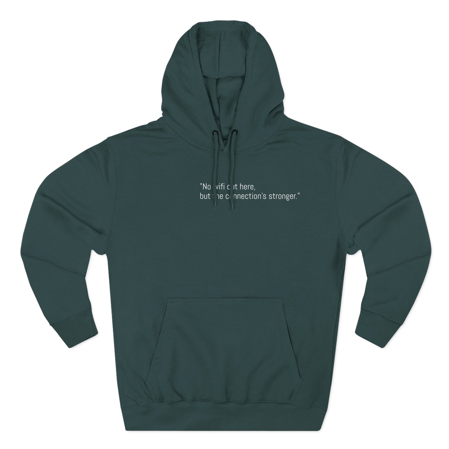 Adventure Rider Fleece Hoodie - 'No WiFi Here, but the Connection's Stronger'