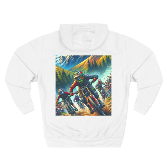 Adventure Rider Fleece Hoodie - 'No WiFi Here, but the Connection's Stronger'