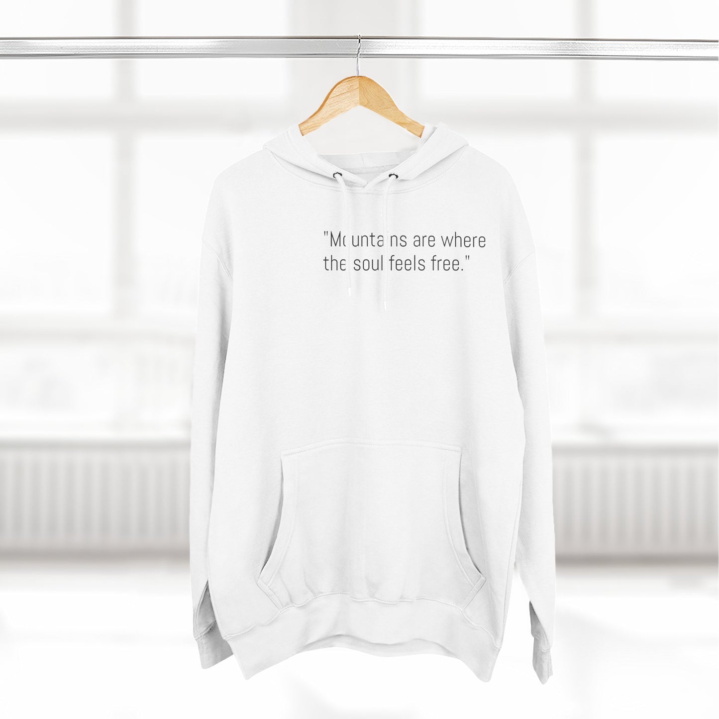 Mountain Adventure Fleece Hoodie - "Mountains are where the soul feels free"