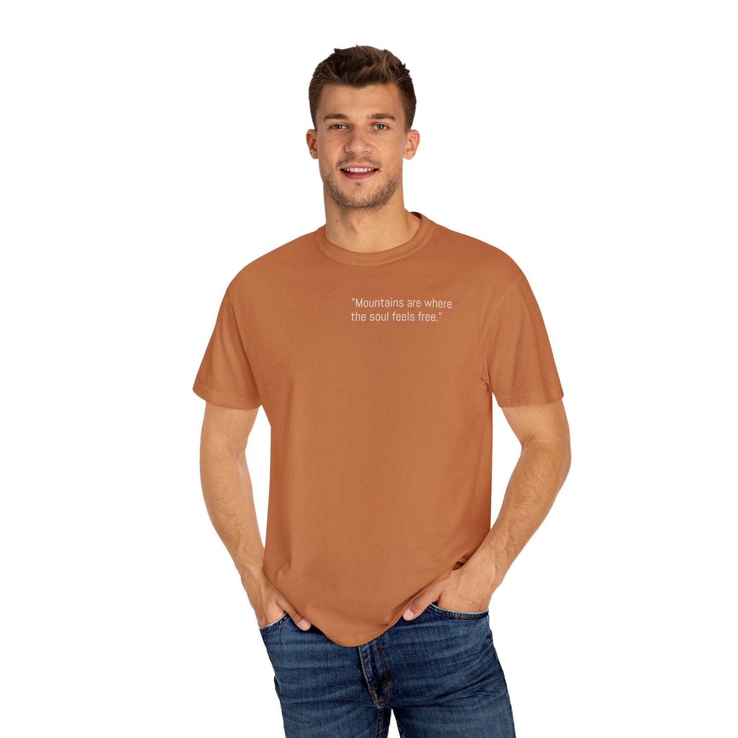 Unisex Mountain Escape T-Shirt – 'Mountains are where the soul feels free' Design