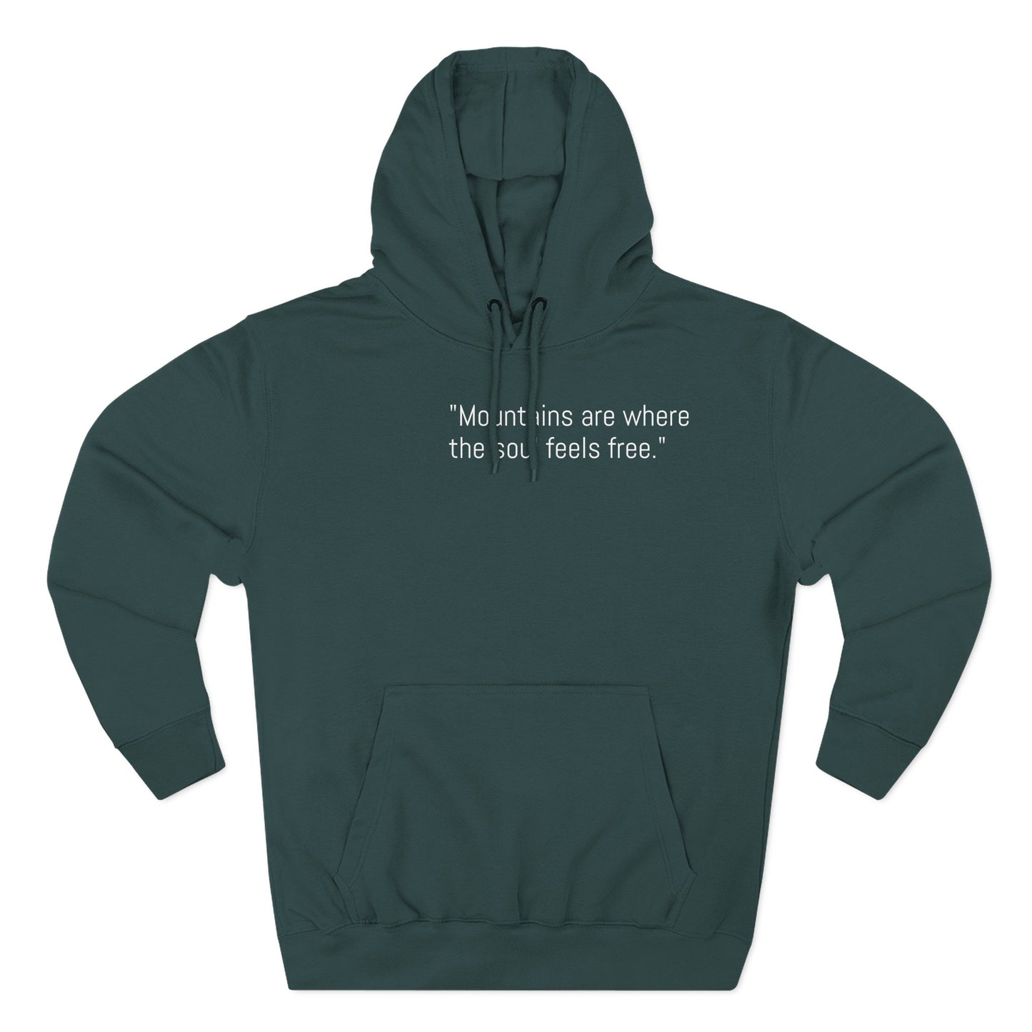 Mountain Adventure Fleece Hoodie - "Mountains are where the soul feels free"