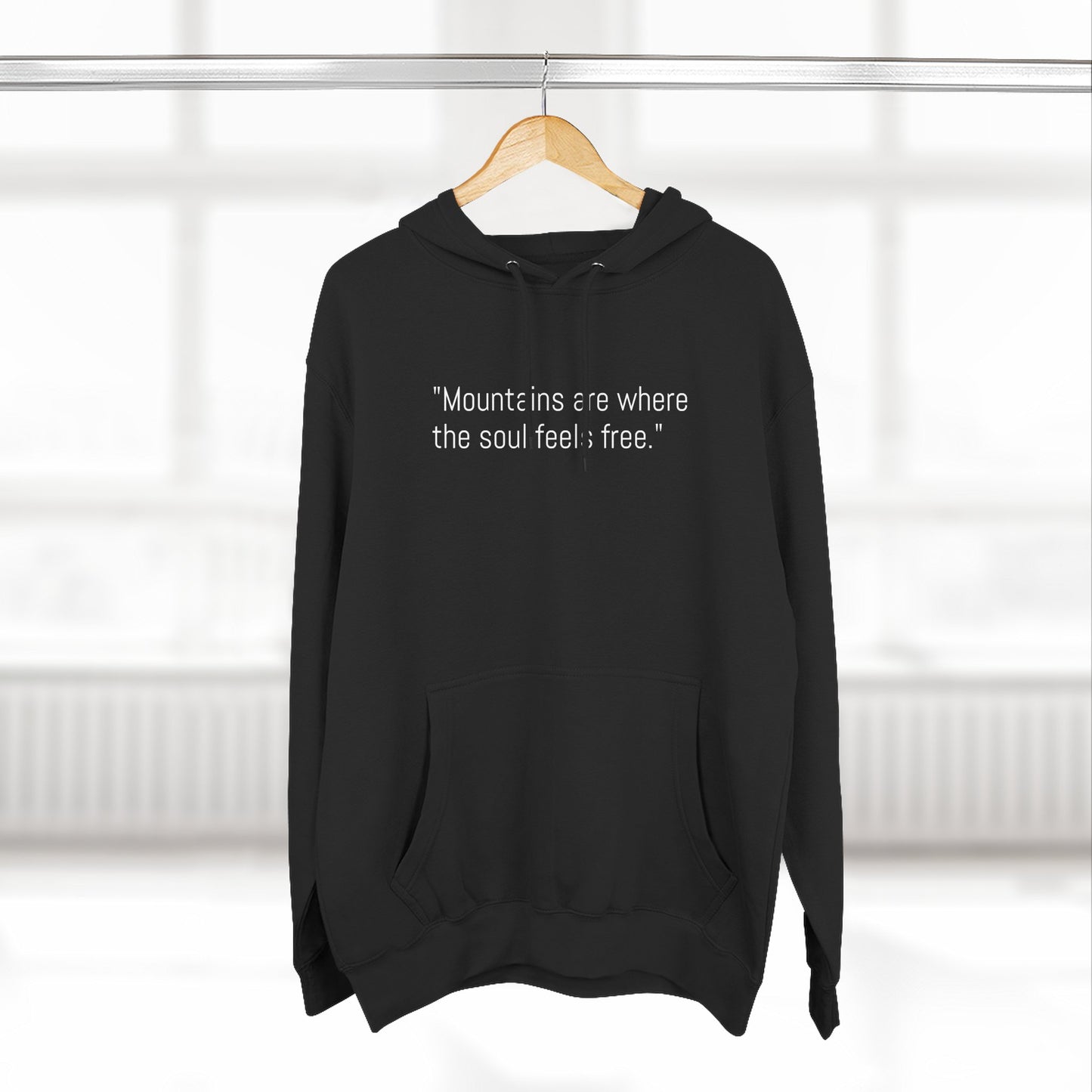 Mountain Adventure Fleece Hoodie - "Mountains are where the soul feels free"