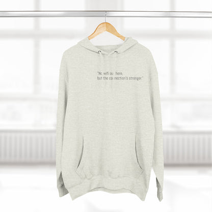 Adventure Rider Fleece Hoodie - 'No WiFi Here, but the Connection's Stronger'